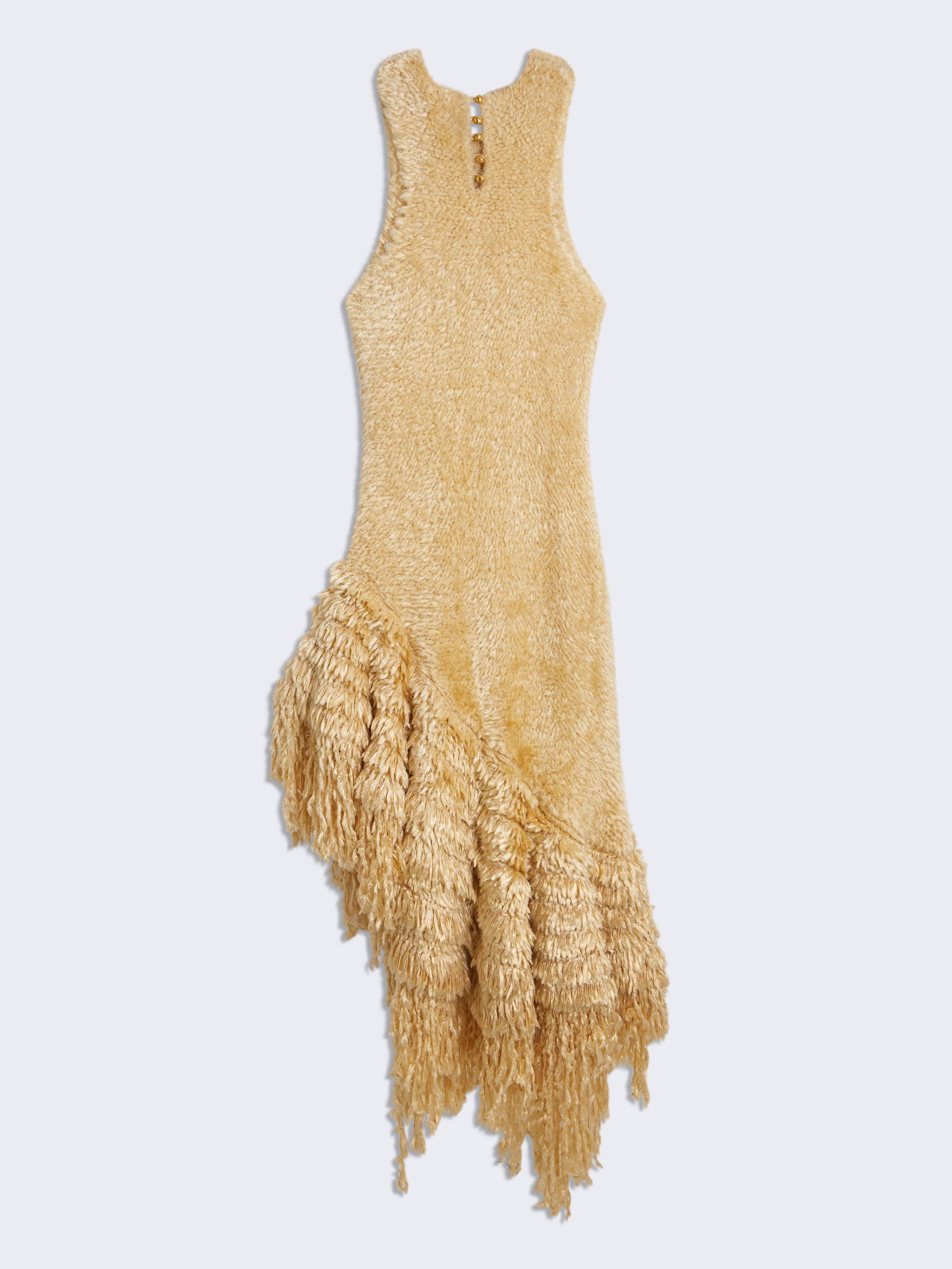 FAUX FUR EFFECT KNITTED DRESS FAUX FUR EFFECT KNITTED DRESS