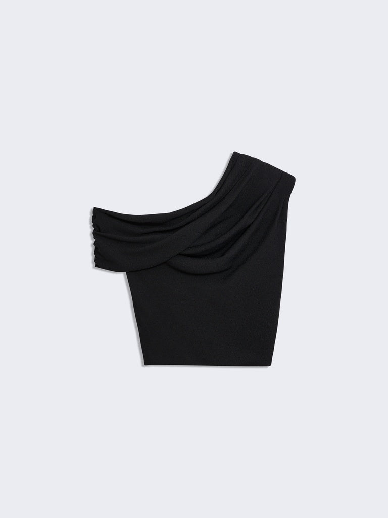 ASYMMETRICAL DRAPED TOP