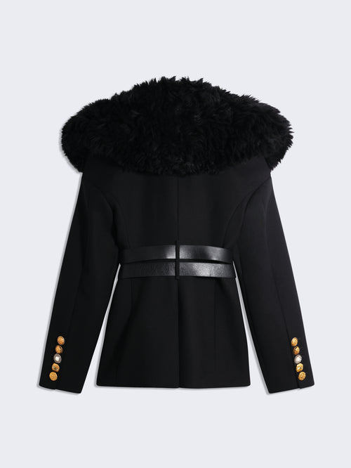 VESTE DE TAILLEUR BI-MATIÈRE