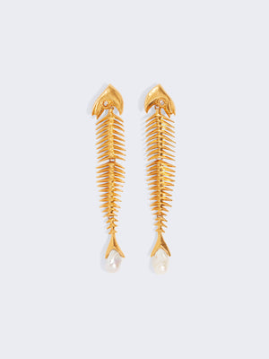BOUCLES D'OREILLES SQUELETTE DE POISSON