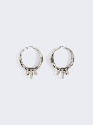 TEXTURED RIBBON EARRINGS 