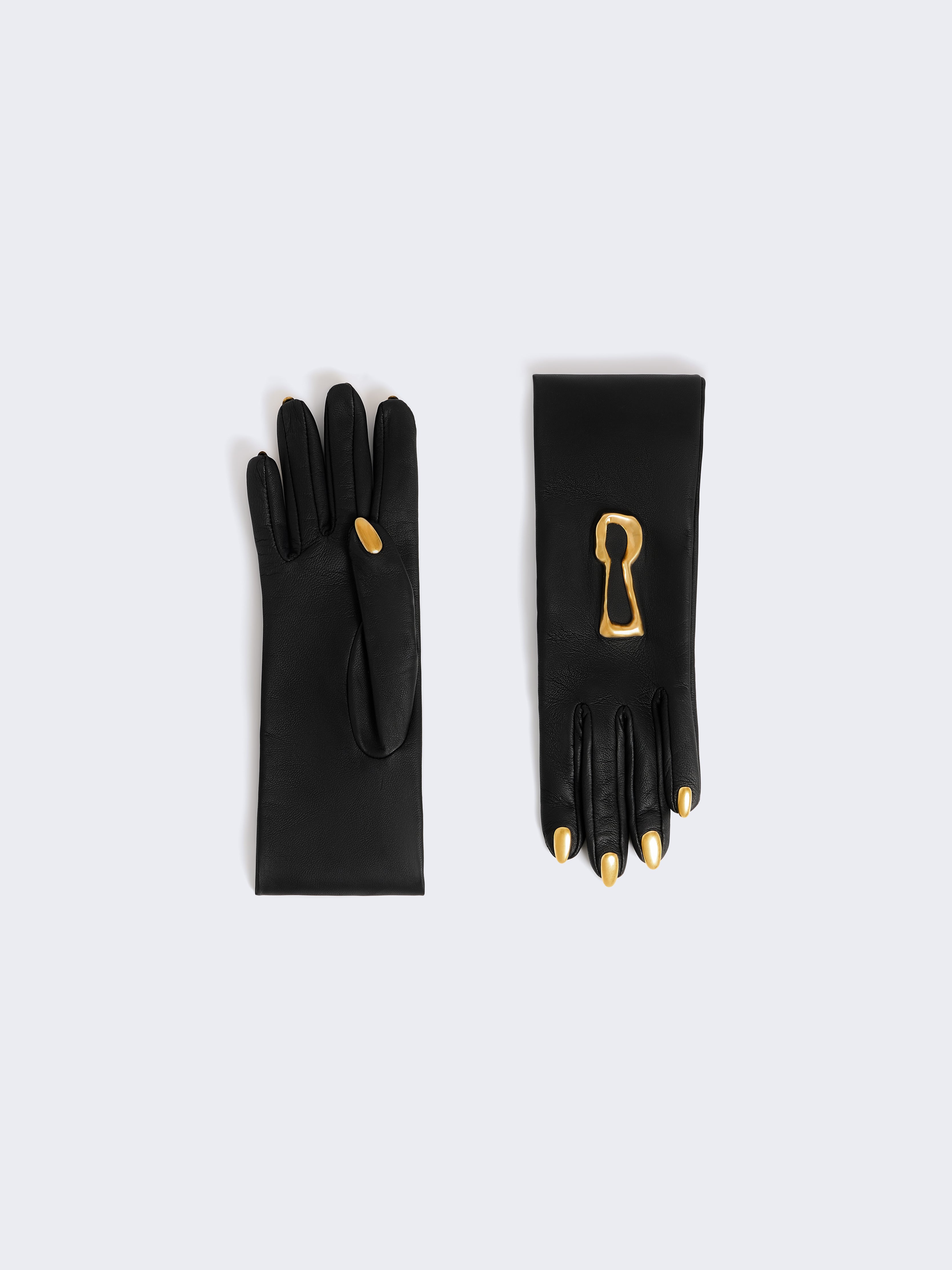 TROMPE L'OEIL SHORT LEATHER GLOVES