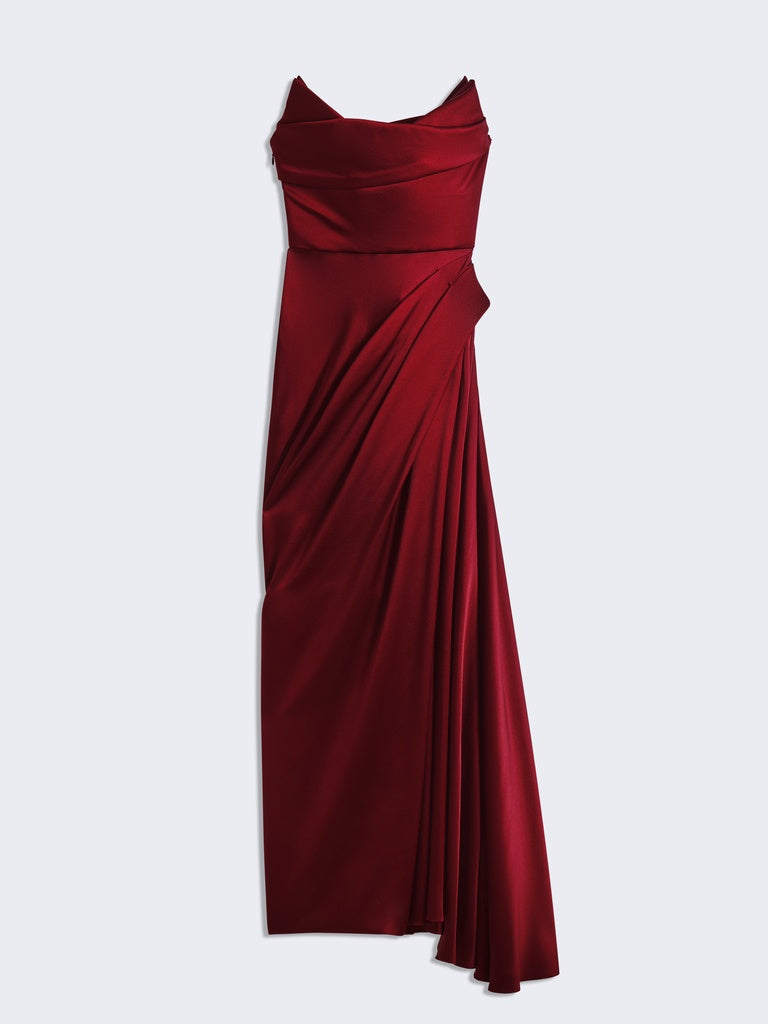 LONG STOUP BUSTIER DRESS