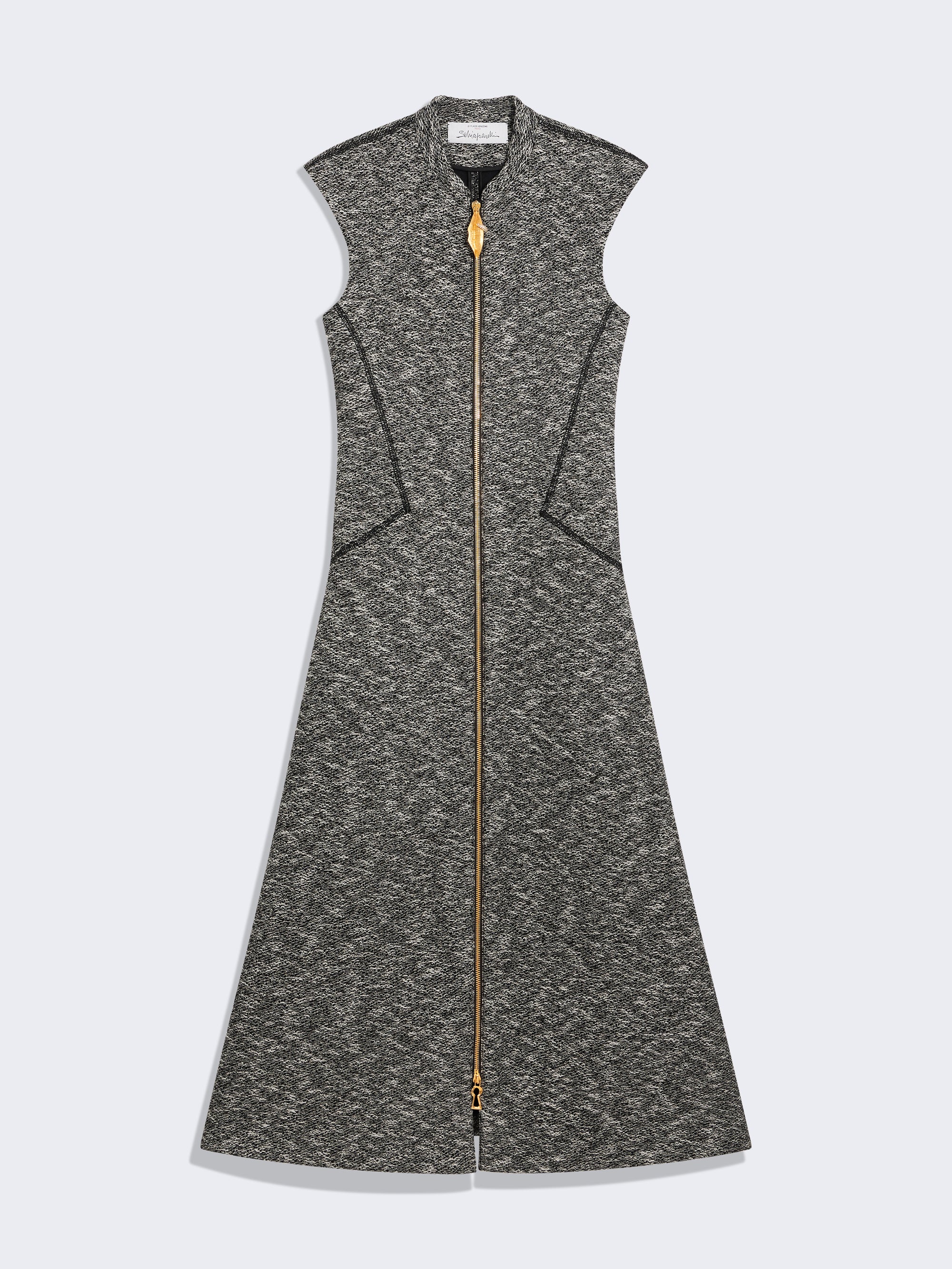 SLEEVELESS ZIP-UP DRESS