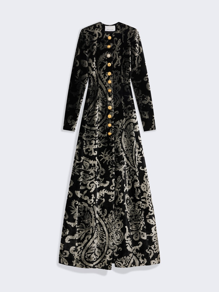 ドレス Original paisley pattern dress PAISLEY-PATTERN LONG DRESS