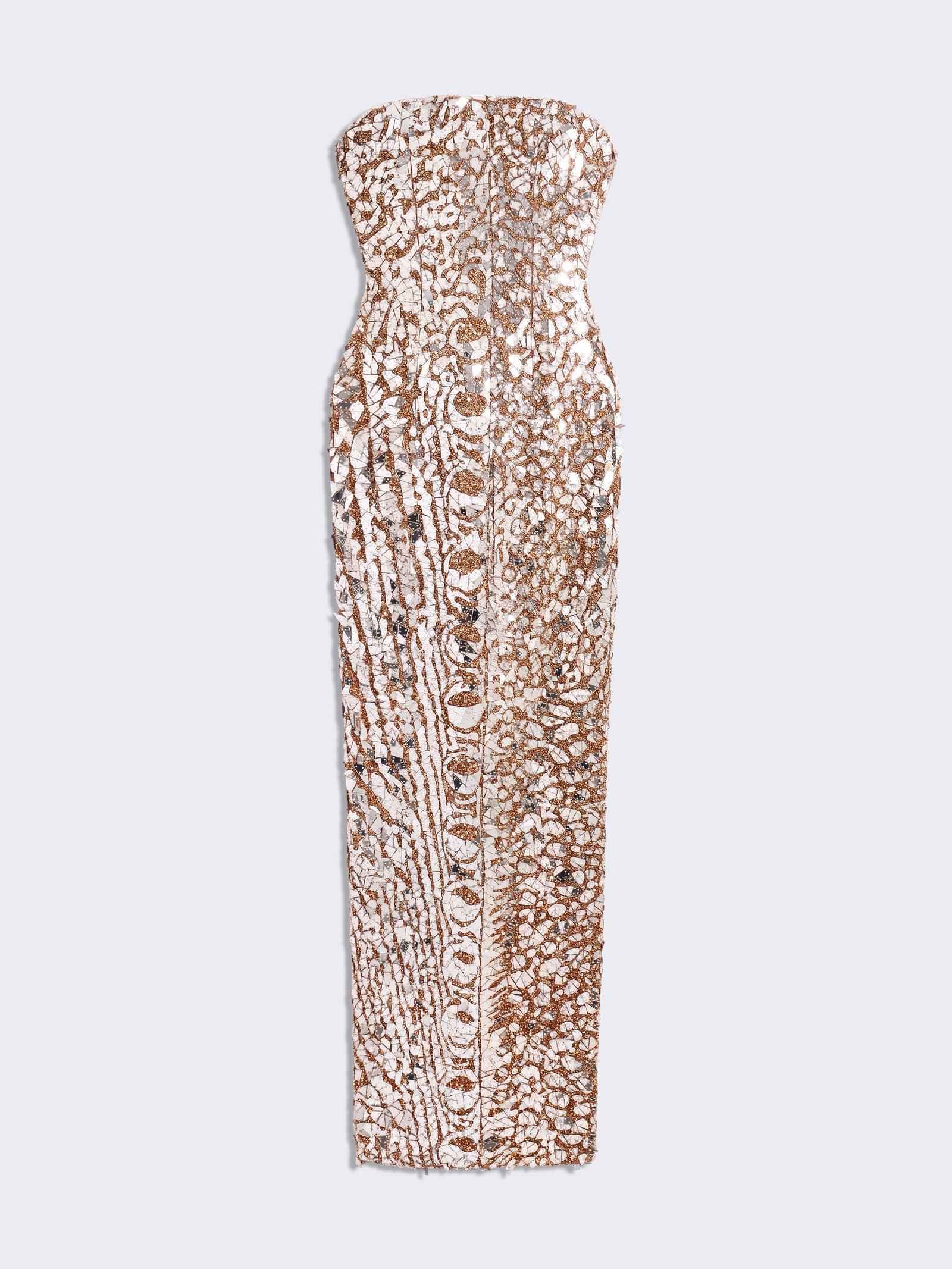 EMBROIDERED BUSTIER DRESS