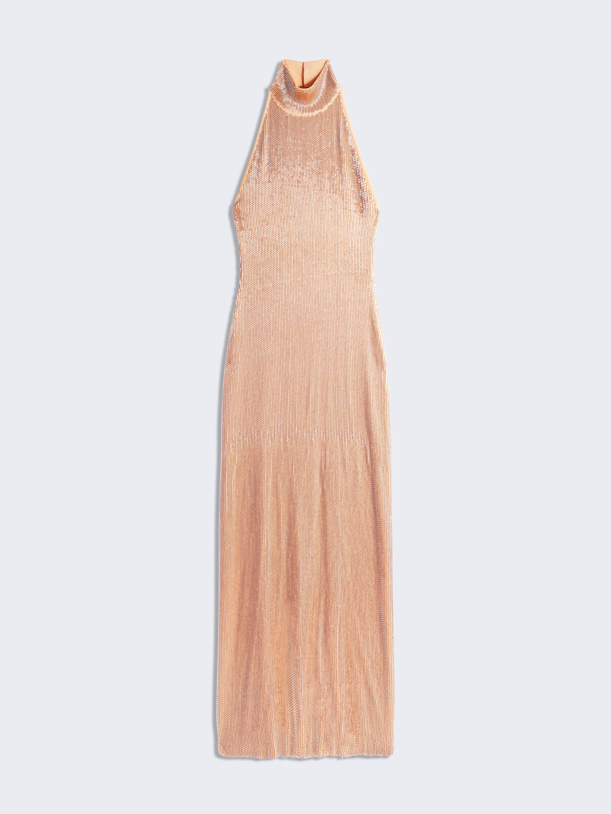 EMBROIDERED HALTER NECK DRESS