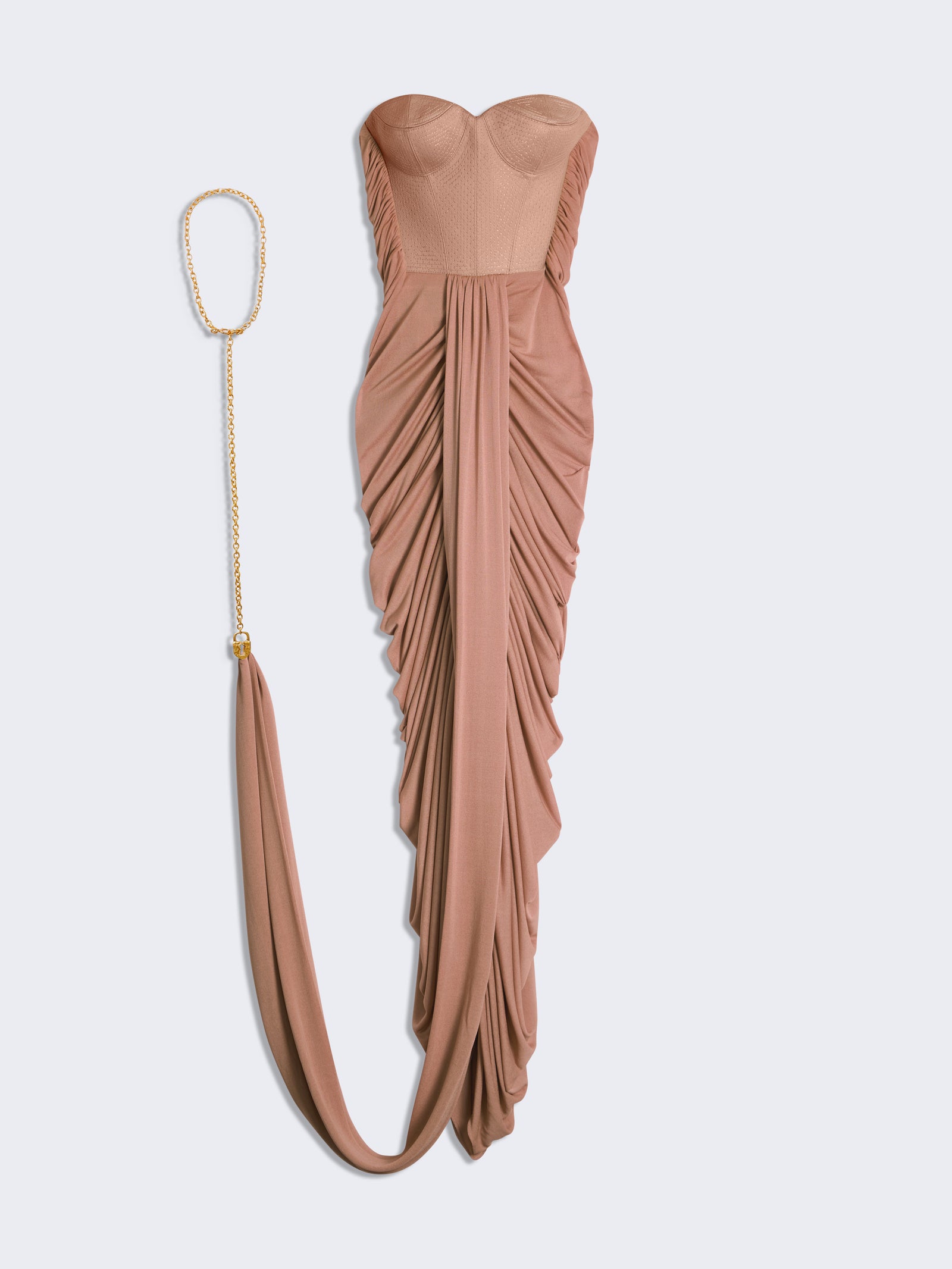 ROBE BUSTIER CHAÎNE BIJOUX