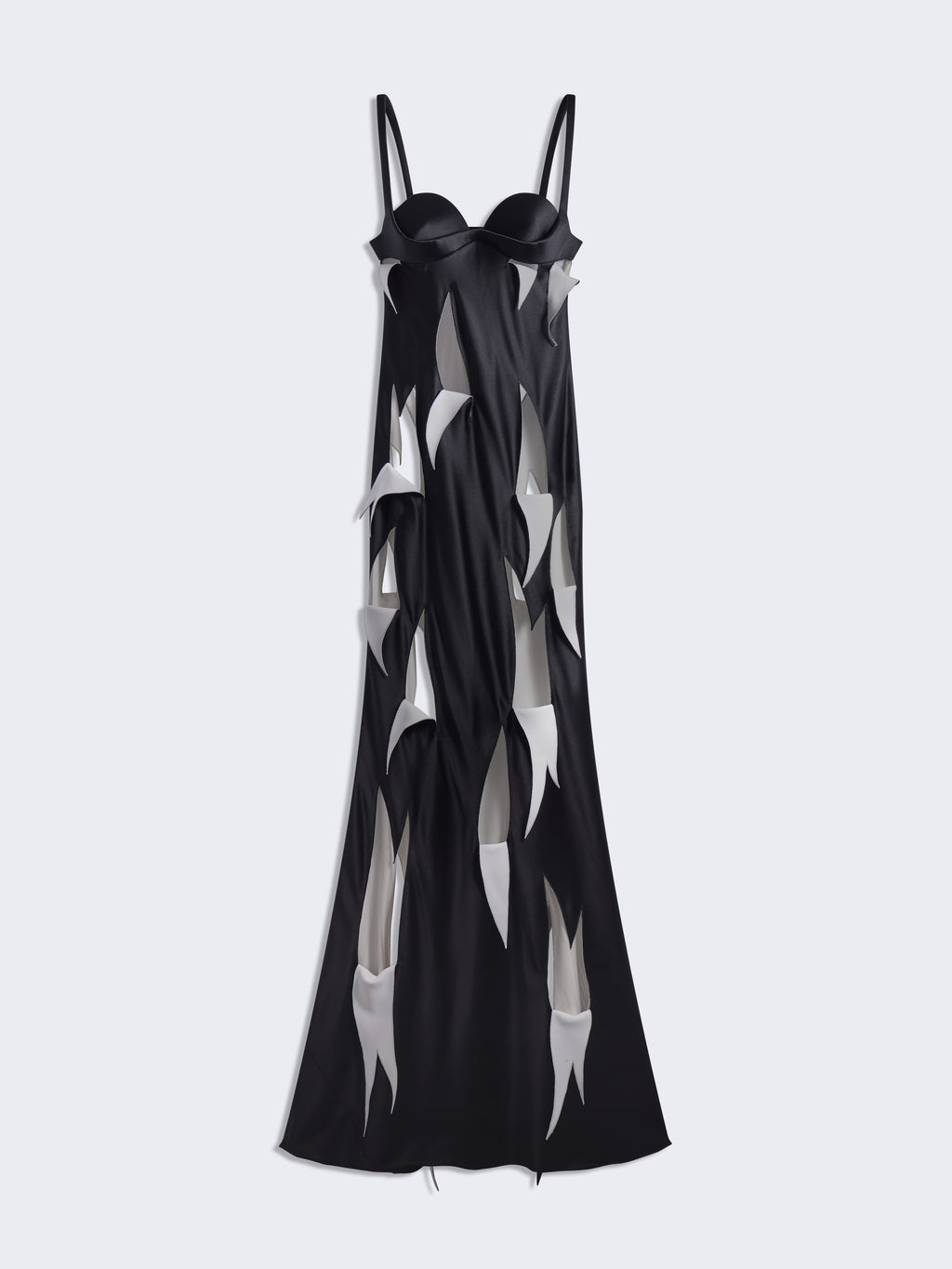 black ripped dress Cat Fabric Sequined Women's IMPORTANT Knowing your body measurements TORN DRESS