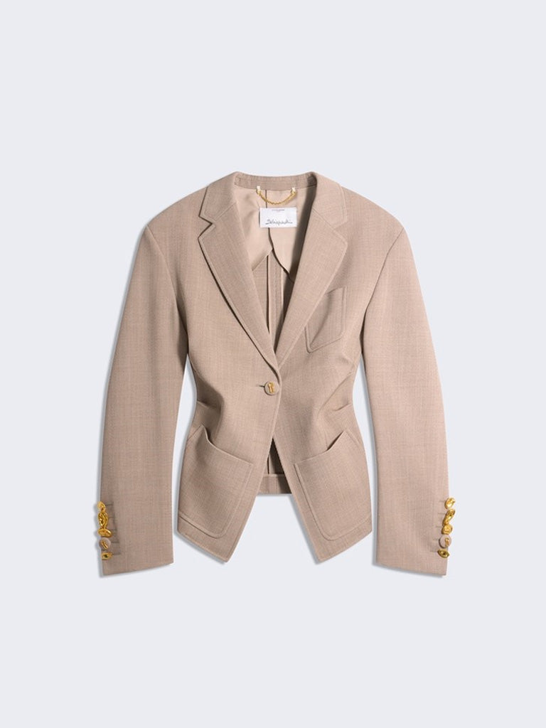 GATHERED TAILORED JACKET