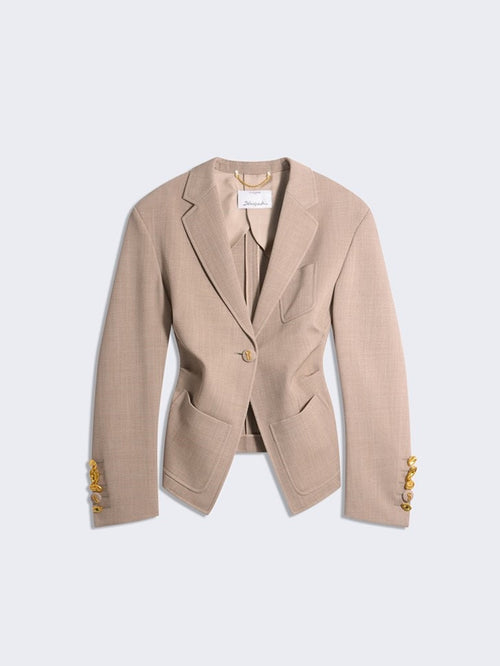 GATHERED TAILORED JACKET