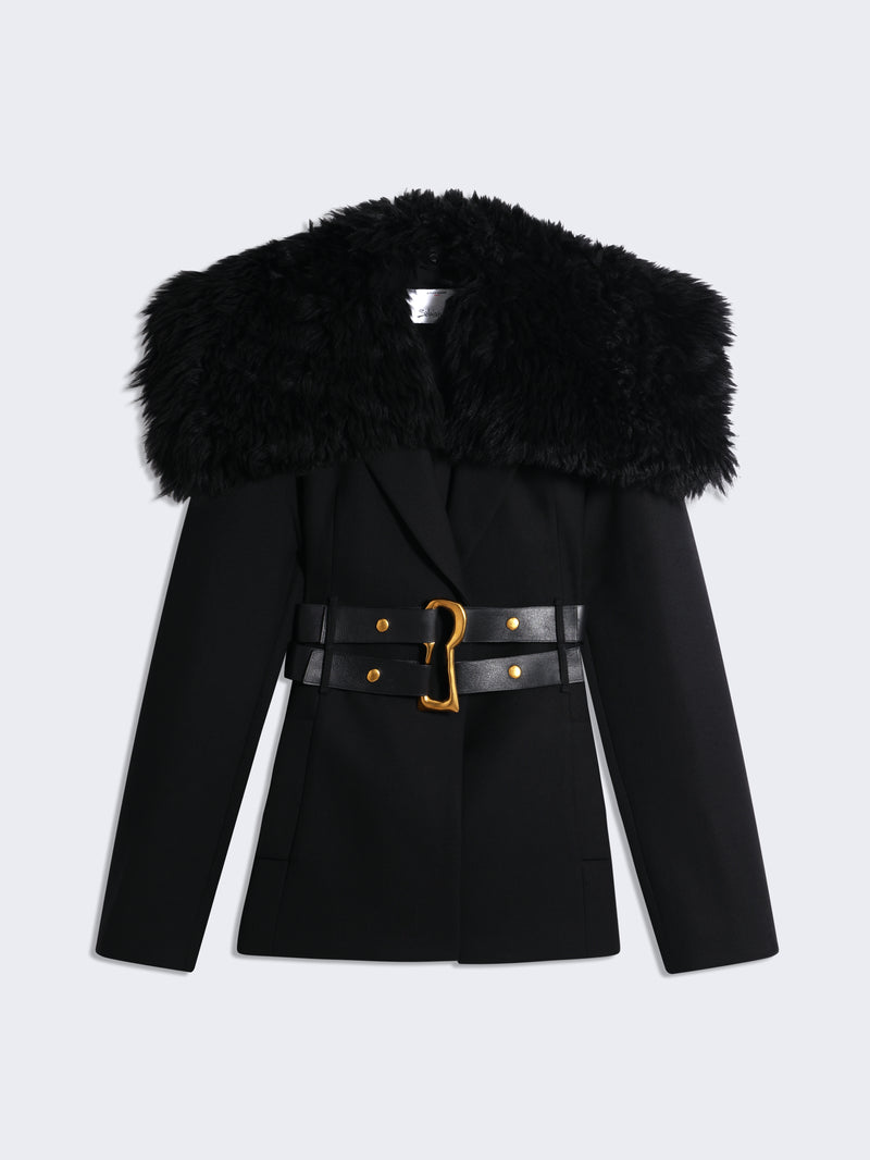 VESTE DE TAILLEUR BI-MATIÈRE