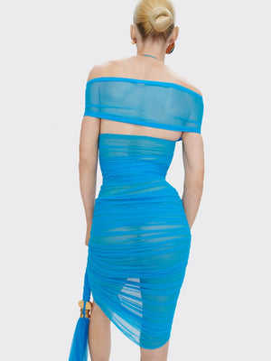 BRAIDED BALLERINA NECKLINE DRESS