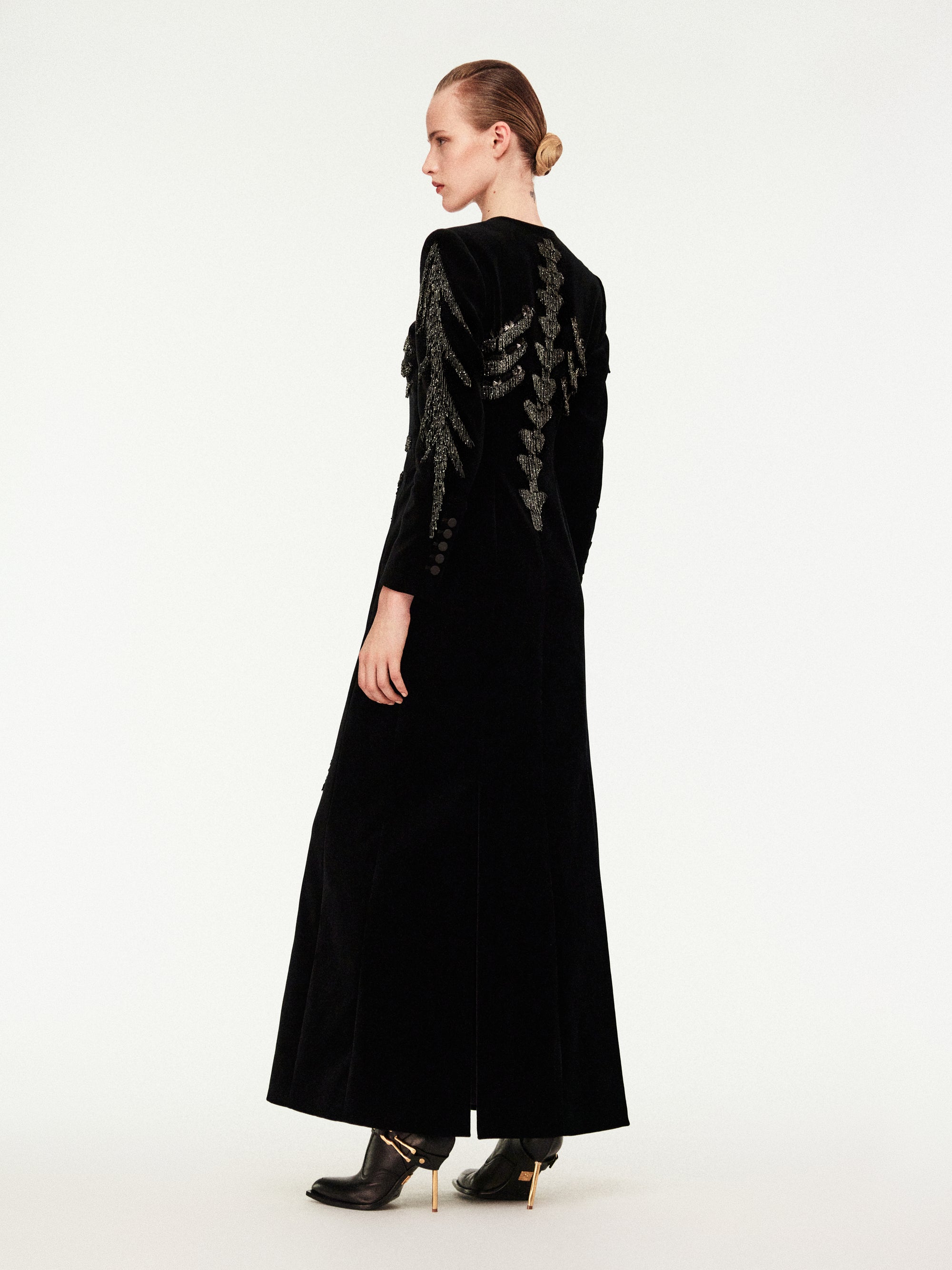embroidered skeleton dress SKELETON DRESS-COAT