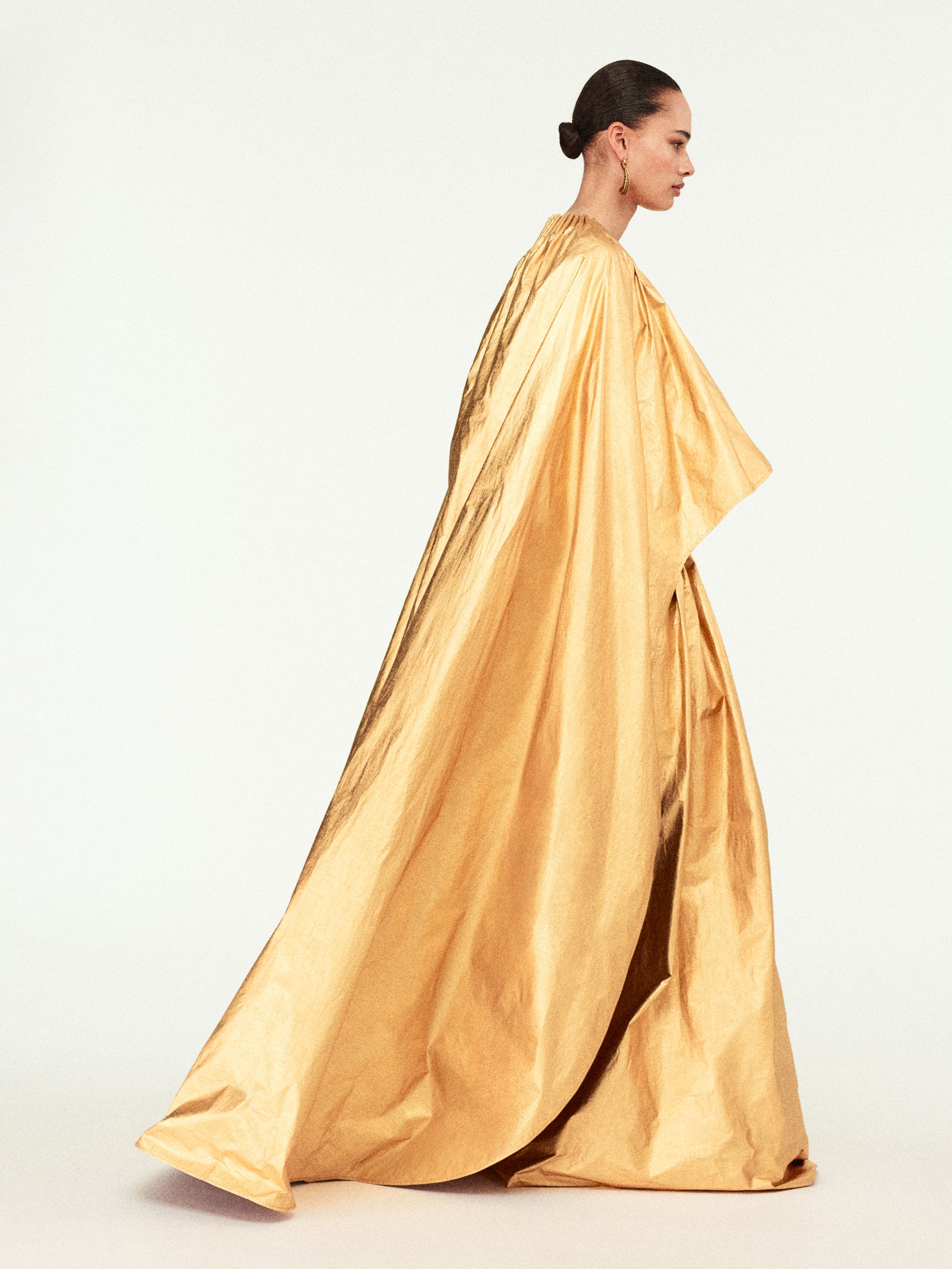 RUCHED CAPE DRESS RUCHED CAPE DRESS