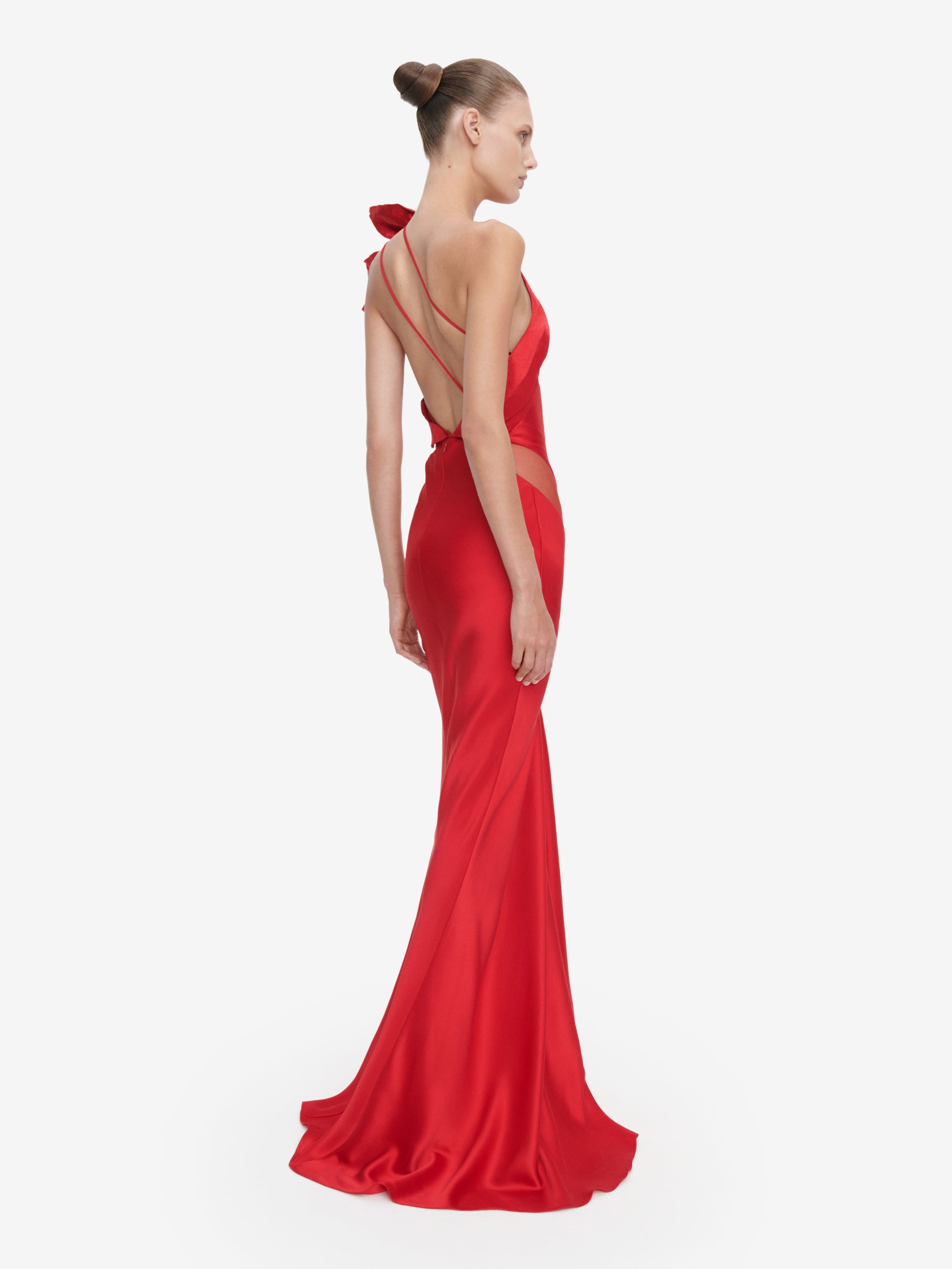 LONG ASYMMETRICAL BACKLESS DRESS LONG ASYMMETRICAL BACKLESS DRESS