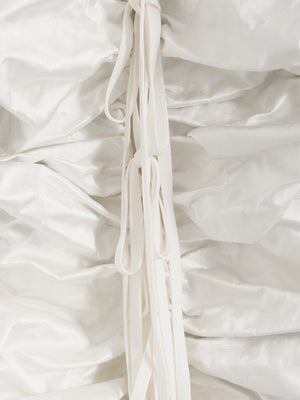 ROBE CARDIGAN À VOLANT SCULPTURAL