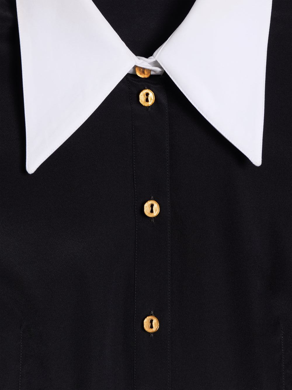 CONTRASTED COLLAR SHIRT 
