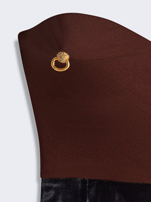 ROBE BUSTIER BI-MATIÈRE