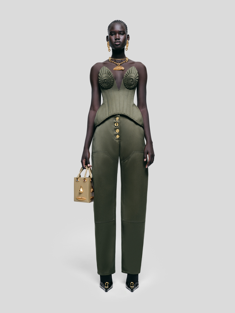 High-Waisted Flared Trousers - E-SHOP - Ready-to-Wear