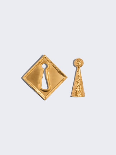 KEYHOLE PLATE EARRINGS