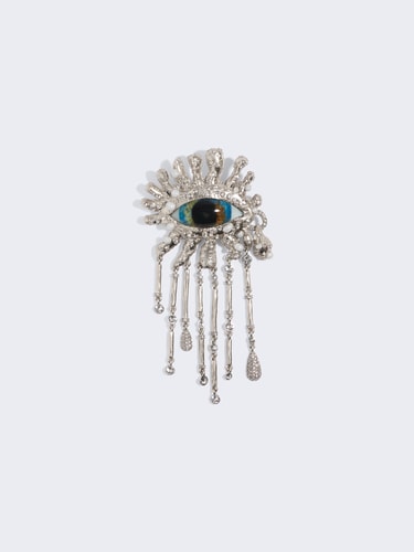 RHINESTONE SHOWER EYE BROOCH