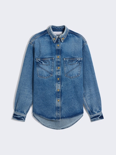 KEYHOLE DENIM SHIRT