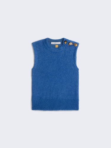 SLEEVELESS BIJOUX BUTTONS JUMPER