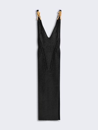 LAMINATED JEWELLED STRAPS DRESS