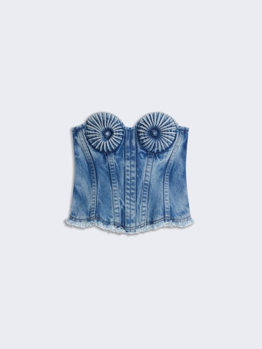 BREASTS DENIM BUSTIER