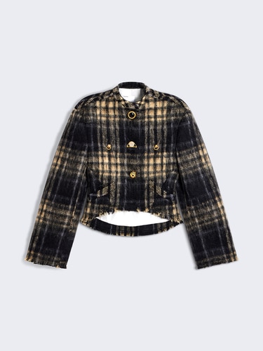 TARTAN CARDIGAN JACKET