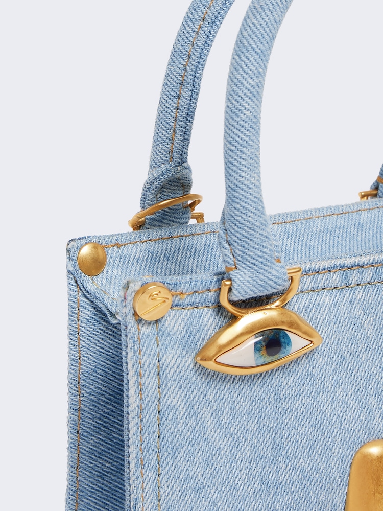Mini Denim Anatomy Jewelry Bag - E-SHOP - Ready-to-Wear